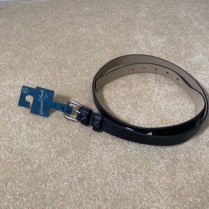 Women’s Black Belt XXL Silver Buckle